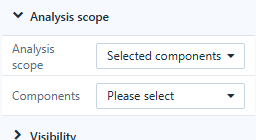 Analysis scope set to Selected components