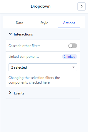 Dropdown Interactions: Cascade other filters and Linked components
