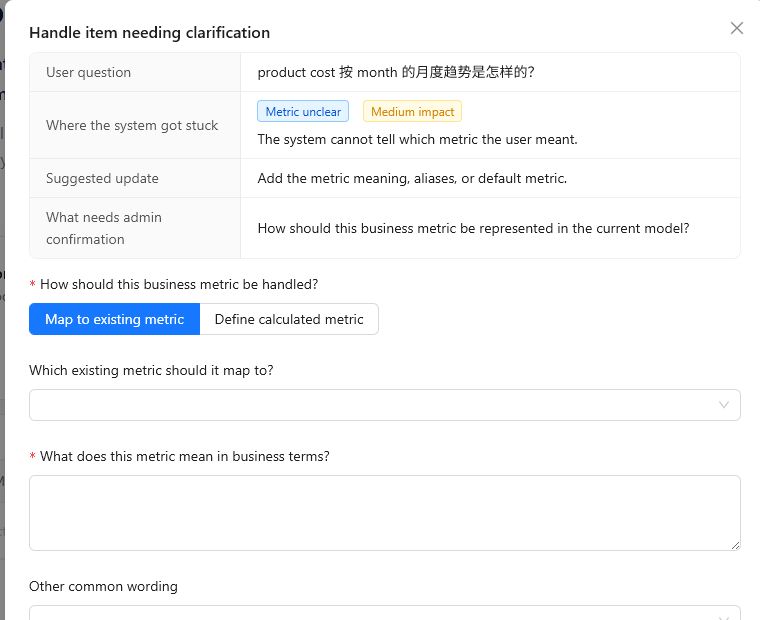 Handle semantic maintenance item