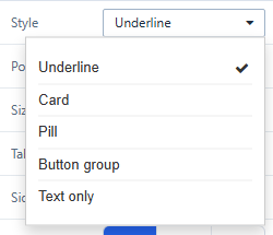 Tab styles