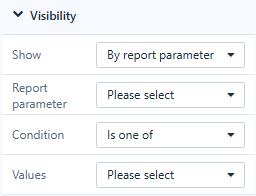 Visibility by report parameter